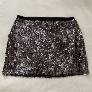 EXPRESS full sequin mini skirt with elastic waist